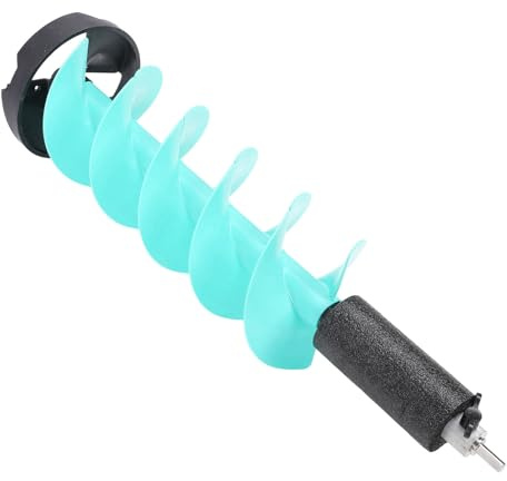 Spacnana Elektrischer Eisbohrer, Ausgezeichneter Stahlschneidkopf, 8 Zoll Durchmesser, Ideal für Tiefes Wasser und Dicke Eisschichten
