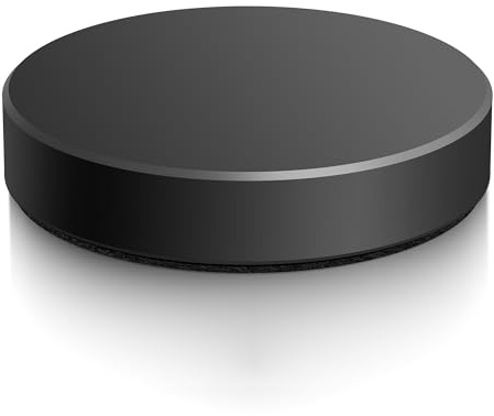 QLEARSOUL Record Weight Stabilizer, 7.1±0.2 oz (200±5 g) Balanced Vinyl Record Weight, Aluminum Turntable Weight with Felt Damping Base, Turntable-Safe Design, Black