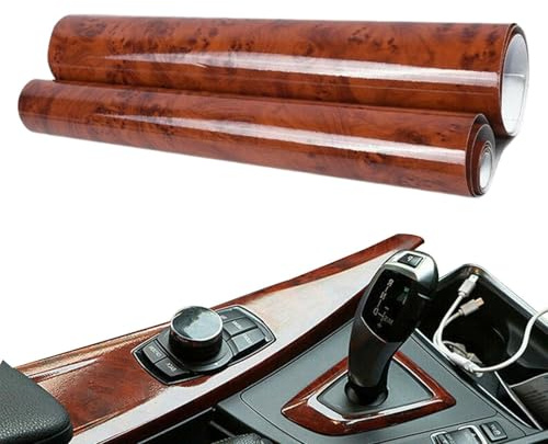 Emballage De Voiture – PET 30x120cm | Autocollant D’enveloppe De Voiture À Grain De Bois | Décalcomanie Intérieure Automobile | Film Imperméable Auto-adhésif Bricolage, Accessoire Intérieur D Voitures