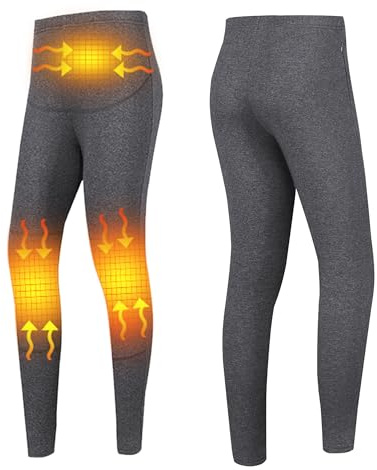 Elektriska värmebyxor för kvinnor, 3 värmezoner elektriska termiska underkläder leggings utomhus varma långkalsonger för jakt