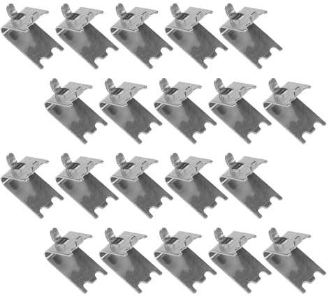 POPETPOP 20pcs Metal Refrigerator Shelf Support Clips Freezer Shelf Clip Brackets Replacement Commercial Fridge Brace Hooks for Cooler Storage Cabinet