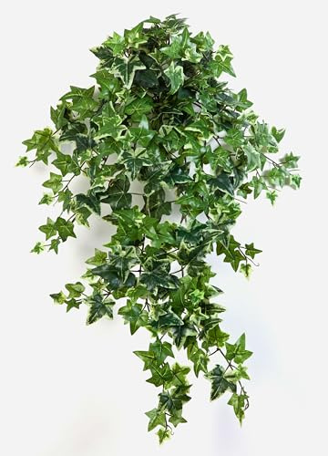 artplants.de Zarcillo de Hiedra Artificial Luka, Verde y Blanco, 70cm