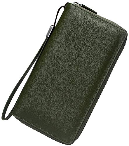 Portmonee Damen mit RFID Schutz Geldbeutel, Portemonnaie, Geldbörse, Brieftasche, Damengeldbeutel, Damengeldbörse lang groß viele fächer Leder Reissverschluss