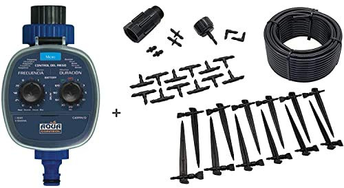 Programador C4099O + Kit micro-riego para 12 plantas con Reductor de Presión.