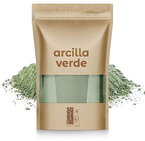 Essenciales - Arcilla Verde Antiinflamatoria 500g - Arcilla Verde en Polvo, purifica y regenera tu piel