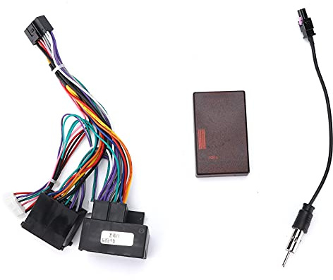 Faisceau de câbles audio 16 broches pour voiture avec boîtier Canbus, adaptateur de câblage pour installation stéréo, pour BMW