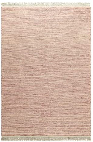 Wecon Home Amélie handgewebter Handweb-Teppich, 160 x 230 cm, rot | Kelim Teppich handgewebt, Naturfaser Läufer & Teppiche bestens geeignet fürs Wohnzimmer & Schlafzimmer