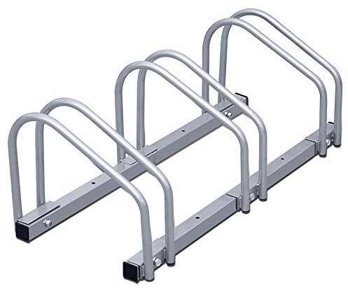 Jopassy Fahrradständer Für 3 Fahrräder Boden fahrräder mehrfachständer fahrradhalter räder ständer und Wandmontage Stahl verzinkt 70.5 x 32 x 26 cm