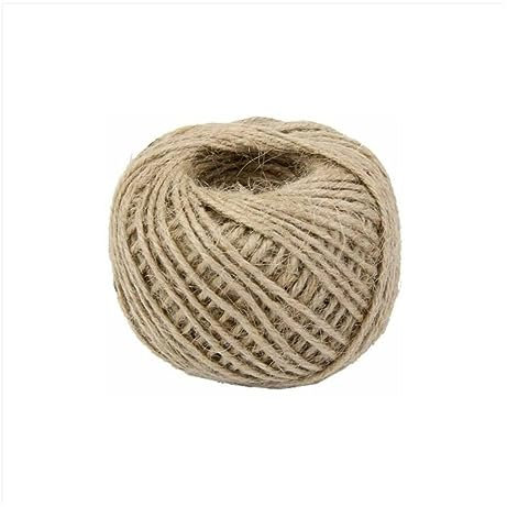 SHOP-STORY - Ficelle en Jute Naturelle Brune - 2MM X 40M - Corde CE Chanvre ÉPAISSE pour DÉCORATION, Jardin, Bricolage, Art ET Artisanat
