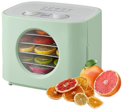 5 Plateaux Déshydrateur Alimentaire Sèche-collations Digital Food Preserver Desidrateur Aliment Thermostat Réglable 30-80°C Séchoir Alimentaire Minuterie Programmable 0-99 H Pour Fruits Légumes Viande