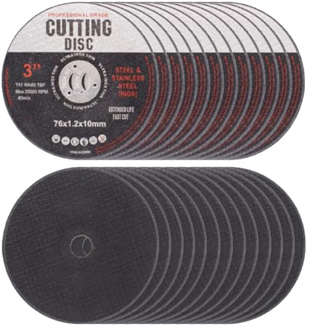 WanderGo - Lot de 25 disques de coupe en acier inoxydable de 76 mm, pour métal, bois et mini machine de découpe pneumatique/au lithium