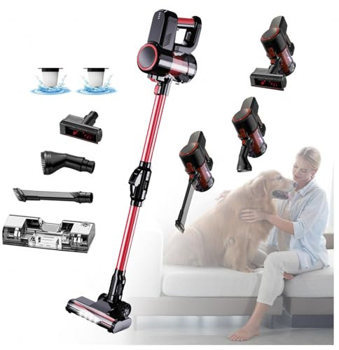 Aspirateur Balai Laveur sans Fil 5 en 1 Compact avec Réservoir d'eau 200ml, Aspirateur Laveur Vapeur pour Voiture, Maison, Bureaux, Poils d'animaux