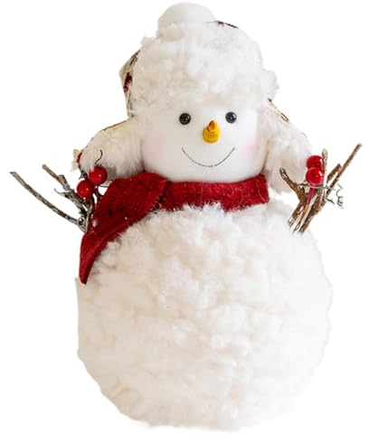 Petite Statue Miniature de Bonhomme de Neige - Miniature de Bonhomme de Neige à Collectionner Douce | Conception Faite à la Main de de Bonhomme de Neige de Noël | Figurines de Bonhomme de neig