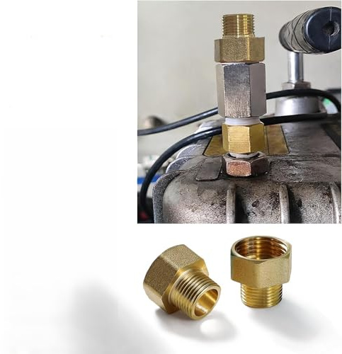 Segrehy Brass Hex Bushing Reducer, 3/4 Female BSP to 1/2 Male BSP Adapter, Industrial Grade Pipe Fitting with Sealing Ring for Leak-Proof Water, Gas & Hydraulic Oil Connections