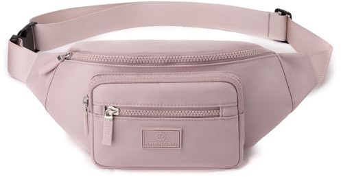 Bauchtasche für Damen, Bauchtasche, Bauchtasche, für Herren und Damen, leicht, verstellbar, zum Laufen, Wandern, Joggen (lila), violett, L, Bauchtasche
