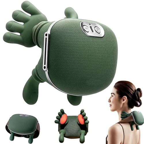 Shoulder and Neck Massager, 4D Bionic Hand Design Heated Massager Master, Portable Real Hands Massagers for Pain Relief and Muscle Relax - Valentine's Day Gift for Men & Women
