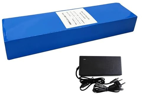 Batería Bicicleta Eléctrica De 48V Y 20Ah, Paquete De Batería Iones De Litio 13S4P con Cargador De 54,6 V, Batería Scooter Eléctrico para Karts Y Scooters, Resistente Al Agua T