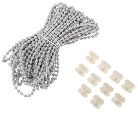 Cadena de Bolas para Persiana Enrollable, Repuesto Ajustable 1 Juego Pom | Instalación de Recambio para Cadena Enrollable, Uso Diario Práctico, Compatible Ventilador y Cortina Color Aleatorio