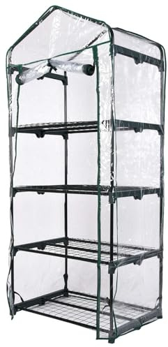 Faura - Faura - Invernadero Balcón | Varias Medidas Seleccionela | Invernadero para Hogar | 4 ESTANTES. (160x69x49 cm.) () | 4 ESTANTES. (160x69x49 cm.)