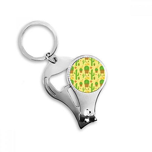 Cactus Pianta in vaso Piante Grasse Modello Nail Nipper Anello Portachiavi Apribottiglie Clipper