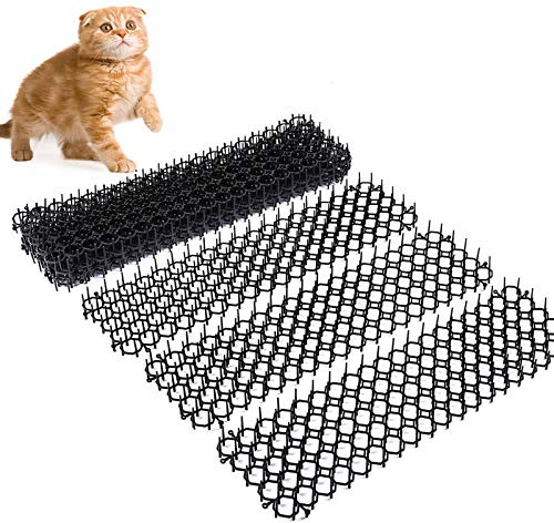 PJDDP Tier-Barriere 49 X 13 cm,10Er Set Dornengitter Katzenabwehr Marderschutz Katzenschreck Tierschreck Katzen Marder Hunde Tierschreck Spikes Anti-Katzen-Netzwerk