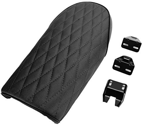 Cojín de asiento de motocicleta de estilo vintage plano de cuero PU apto para CB CL AX100 CG125 negroasiento de motocicleta cafe racer cojín de sillín joroba de cuero de pu modelos de motos universale