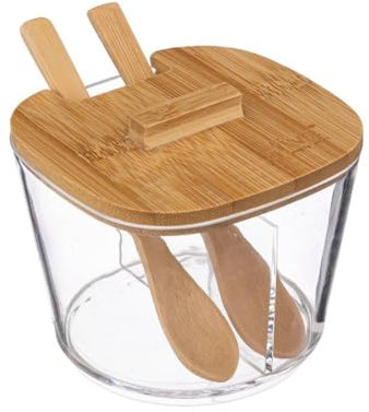 5five - azucarero lizo de 2 cucharadas con tapa de bambú