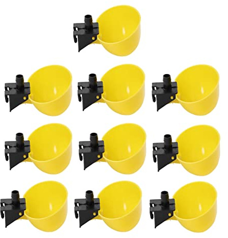 BuyWeek Bebederos para Pollos Dispensador de Agua, 10 Piezas de PP para Pollo Ganso Pavo Pato