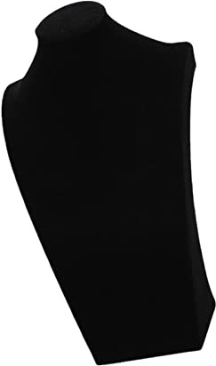 Colcolo Espositore Collana Manichino Elegante Collana Pendente Catena Gioielli Busto Espositore Espositore per Toeletta fotògrafo Prop Presentazione Negozio, 24 cm Nero