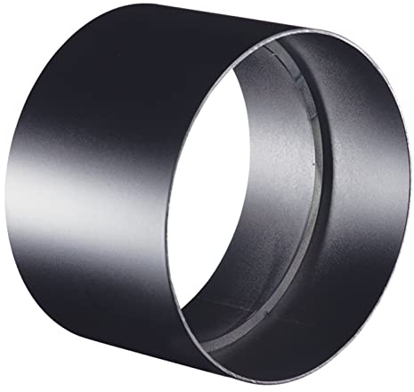 La zappa Manicotto di giunzione per canna fumaria stufa a Legna in acciaio nero da 1,2 mm (Attacco FemminaFemmina, Ø120 mm)