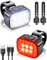 Bike Lights Front and Back, 2023 Upgrade 6 LED Bicycle Lights IP65 Waterproof Super Bright Cycle Lights, USB Fast Charging Adjustable Brightness Bike Light & Long Battery Life Mountain Bike Lights