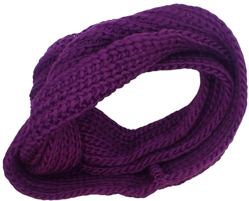 Topkids Accessories Looped Scarfs for Women and Men, Infinity Scarf, Ladies Scarf, Scarves for Women UK, Womens Scarf, Clothes for Women, Snood Scarf, Neck Warmer (Purple)
