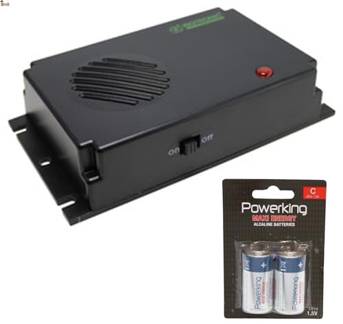 BricoLoco.com Ahuyentador espanta pájaros por ultrasonido. 40 m2. Repelente Anti Palomas y pájaros. Exterior o Interior. Más fácil Que Pinchos, más eficaz Que búhos. Pilas Incluidas (1, con Pilas)
