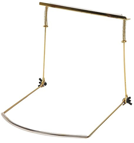 Supporto per Armonica, Supporto per Armonica a Bocca Supporto per Armonica Regolabile Tipo di Collo Accessori per Strumenti Musicali a Fiato (Nero Argento Oro) (Oro a 24 Fori)