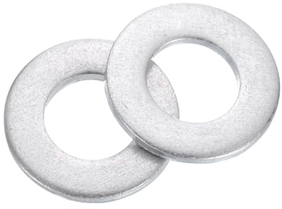 QUARKZMAN Rondelles Plates en Aluminium,200 Pièces M5x10x1mm Rondelles Metal M5, Bagues de Montage de Sécurité Ronde Fixation Outils pour Vis, Boulons, Accessoires, Charnières de Porte