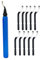 Ergonomic Blue Deburring Tool Set Feature 10 BS1010 Cutter Or 15 Cutter for Smooth Brims Finishing in Various Materials