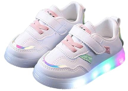 Generisch Mädchen Shine Blinky Sneaker Kleinkind Walkers Schuhe Atmungsaktiv Laufschuhe Mädchen Hallenschuhe Leuchtschuhe rutschfeste Kinder Turnschuhe Kinderschuhe Shine Blinky Sneaker