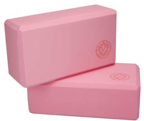 VonBueren - Set di 2 blocchi per yoga, 22 x 12 x 7,5 cm, per uomo e donna, in EVA, per pilates