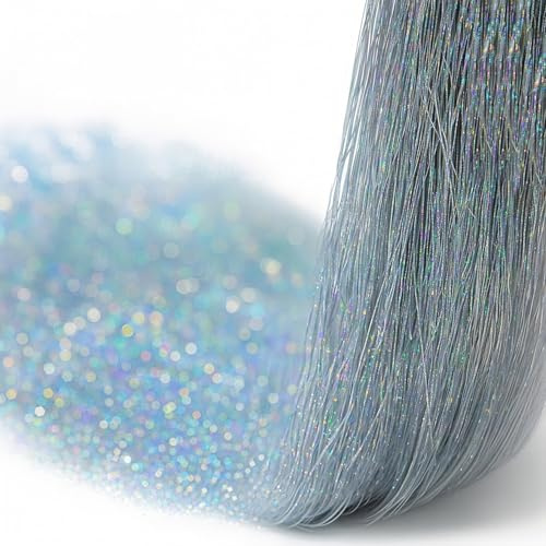 VEYLIN 5000 Strands Tinsel Icicles for Christmas Tree, Xmas,Birthday Party Wedding Decorations 18 Inch (Silver)