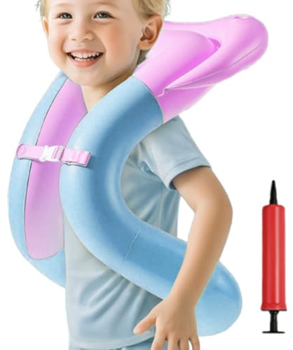 Dewireaey Entrenador de natación para niños – Ayuda de natación para niños, manguitos de natación con cinturón de seguridad ajustable para piscina de 3 a 15 años