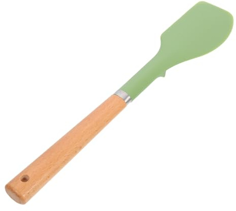 TOYANDONA Spatule Silicone Résistante Chaleur avec Manche Bois Racloir Alimentaire Petit Spatule pour Pâtisserie Mélange et Décoration de Gâteaux