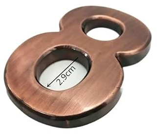 OJHFJMGH Hausnummernschilder, Hausnummernaufkleber, 10 cm, Türschild, ABS-Kunststoff, bronziert, Plakette, Adressziffern for Wohnung, Zimmerschild, Hotel, Zuhause(8)