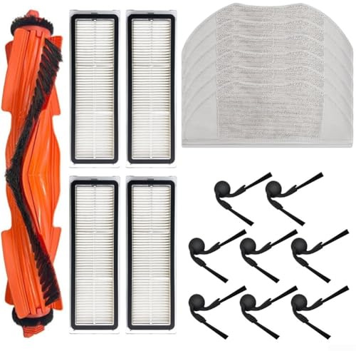 Conjunto de piezas de repuesto para aspiradora robot Xiaomi S40 OV81 con cepillo principal, cepillos laterales, filtros y paños de limpieza para mejorar la eficiencia de limpieza (B)