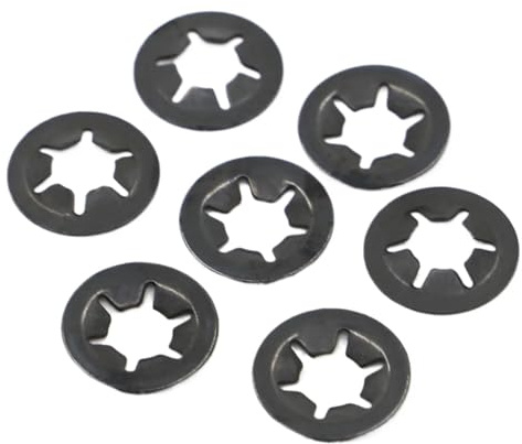 Lfang-Rondelles de retenue M2 M2.5 M3 M4 M5 M6 M8 M10 M12 Lock Starlock Push On Fixes Clip Washer, Résistance à la corrosion et à la rouille(M6 50pcs)