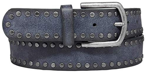 Zakatte • Damen Nietengürtel aus Kunstleder bis 105 cm Damengürtel Hüftgürtel Gürtel Taillengürtel BS004