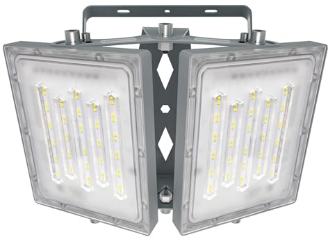 STASUN 200W LED Flutlicht Außen, 20000LM Superhell LED Fluter Flutlicht Außenstrahler, IP66 Wasserfest, 6000K Tageslicht, 2 Flutlicht mit verstellbarem Kopf unter, für Garten, Garage, Hotel ect.