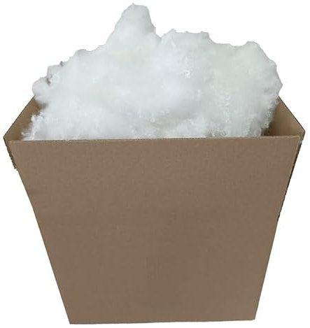 Füllwatte Polyester 1 kg Bastelwatte Kissenfüllung waschbar zum befüllen von Kopfkissen, Dekokissen, Kuscheltiere, perfekt zum basteln und dekorieren