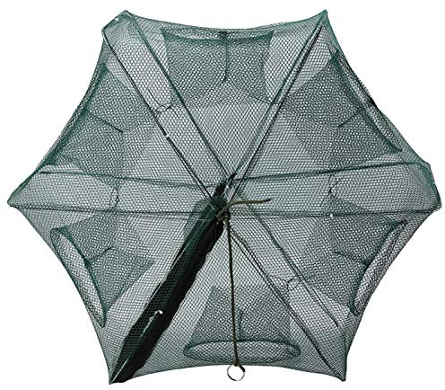Filet à 1 Trou et Filet de Pêche Pliable, 6/12 Trous Filet de Pêche Automatique pour Crevettes, Cage en Nylon, Pliable, Piège à Griffer pour Pêche, Cast (6 Trous)