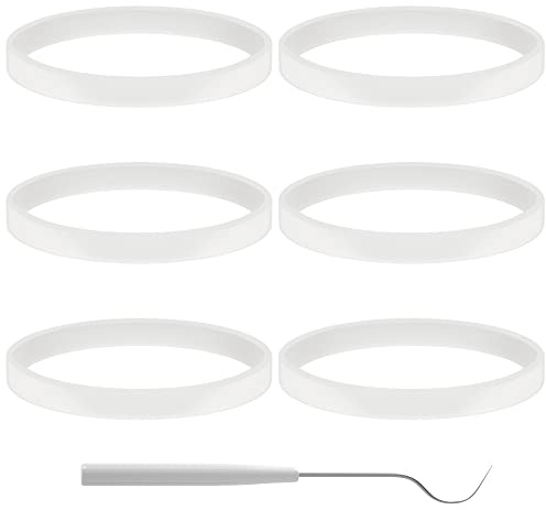 6 PCS Rubber Gaskets 10cm Sealing Gaskets White O-Ring Replacement Parts for Ninja Blender BL480 BL680 BL910 CT680
