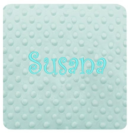various Manta Bebé Personalizada con Nombre Bordado, 80x110 cm, Mantita Suave y Cálida para Recién Nacido, Microfibra Confortable para Cuna y Cochecito, Regalo Original para Bebé (Verde)